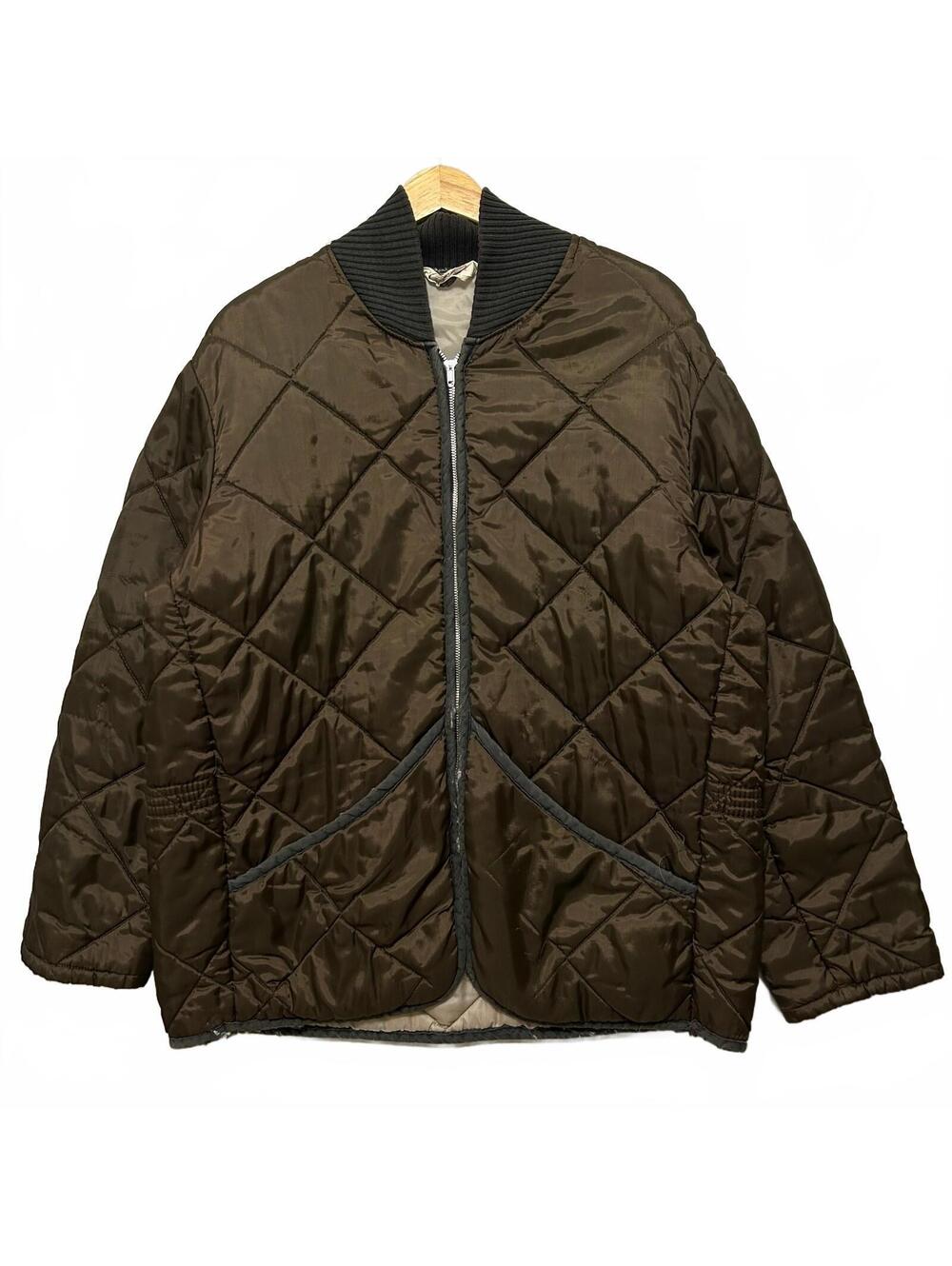 VTG 60's Sears Roebuck & Co. Quilted Zip Up Jacket Men's L Olive Green
